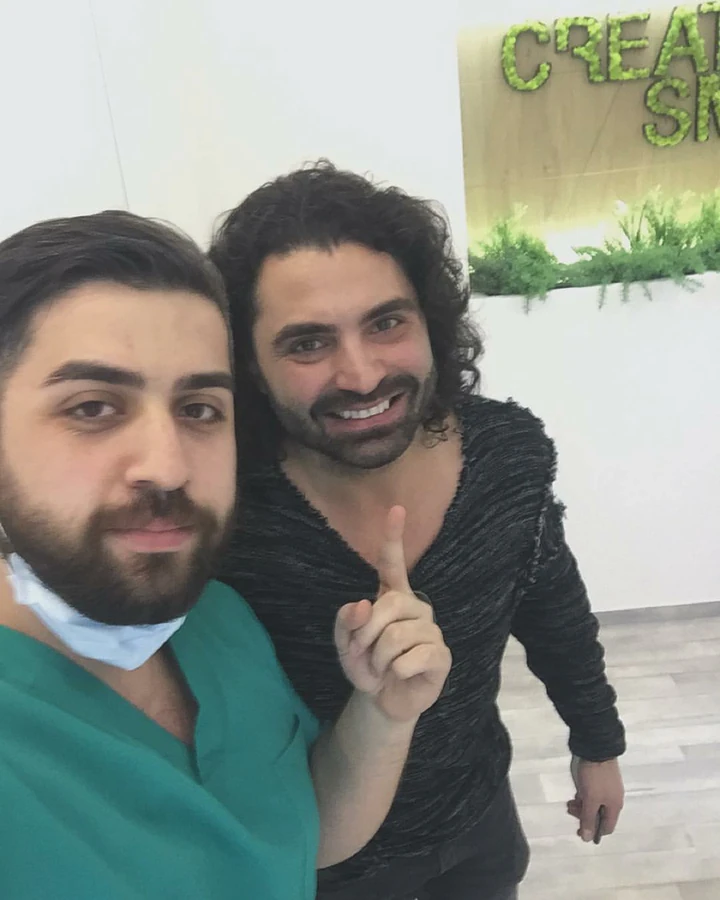 Dr. Yazan Aq. with patients and Romanian celebrities