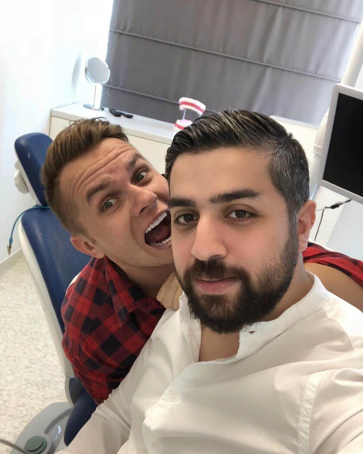 Dr. Yazan Aq. with patients and Romanian celebrities