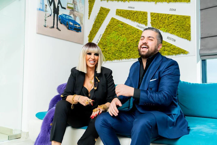 Dr. Yazan Aq. with patients and Romanian celebrities
