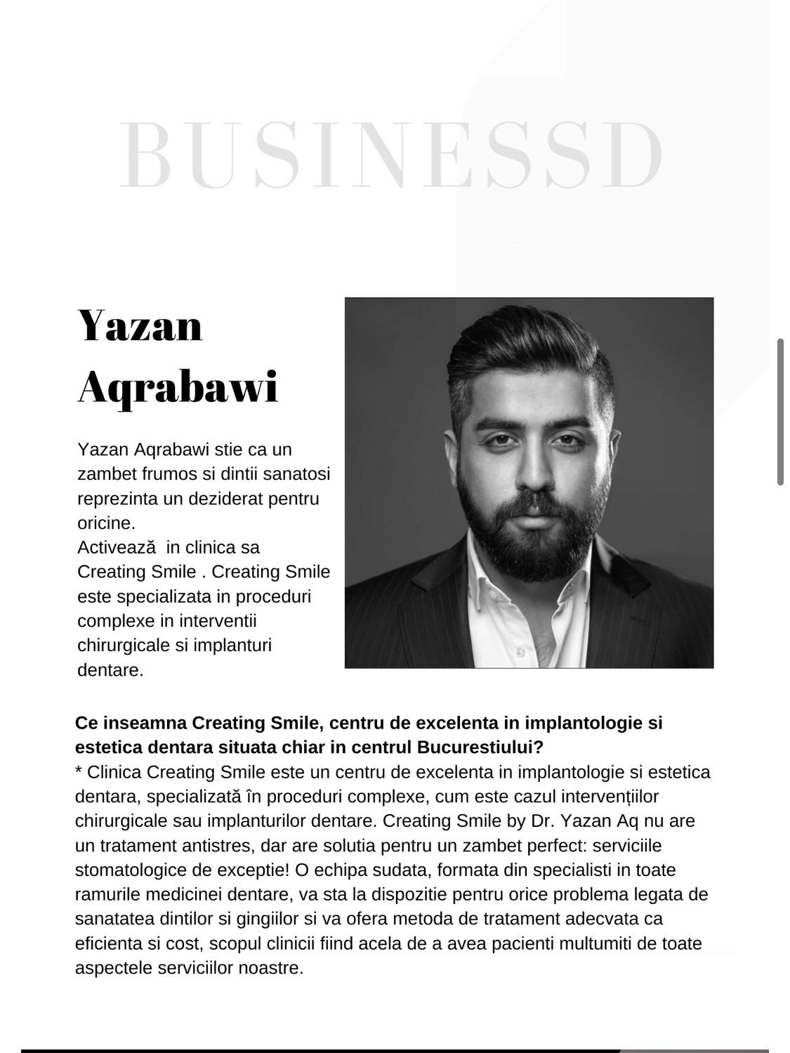 Apariție media Dr. Yazan Aq.